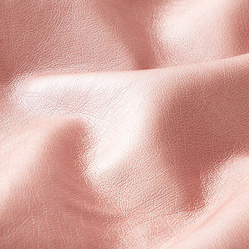 Piel sintética Brillo metálico – rosa,  image number 2