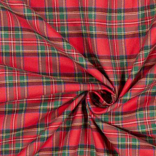 Franela de algodón Cuadros escoceses Glenside – rojo, 