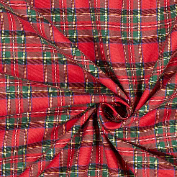 Franela de algodón Cuadros escoceses Glenside – rojo,  image number 2