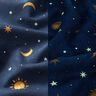 Tela decorativa Cielo nocturno Brilla en la oscuridad – dorado/azul marino,  thumbnail number 3