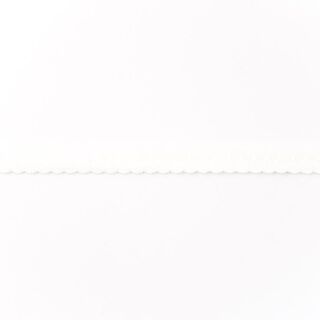 Cinta ribeteadora elástica Encaje [12 mm] – blanco lana, 