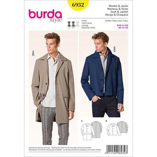 Chaqueta / Abrigo para hombres, Burda 6932, 
