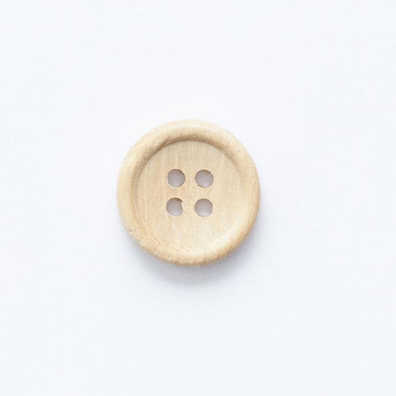 Botón de madera 4 agujeros  – beige,  image number 1