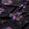 Tela de jersey de algodón Corazones de origami con chispas doradas | Glitzerpüppi – negro/lila,  thumbnail number 2