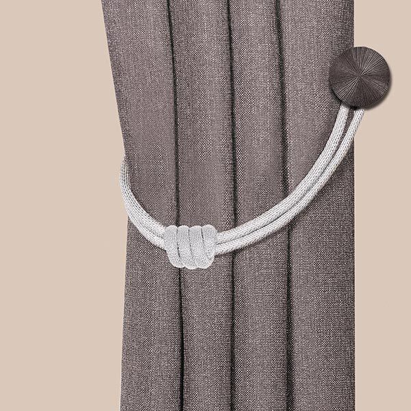Sopor métalliquetes de persiana romana con nudos enrollados [65cm] – dor métalliqueado metálica |,  image number 2