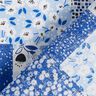 Tela de algodón Cretona Mirada de Patchwork – blanco/azul,  thumbnail number 3