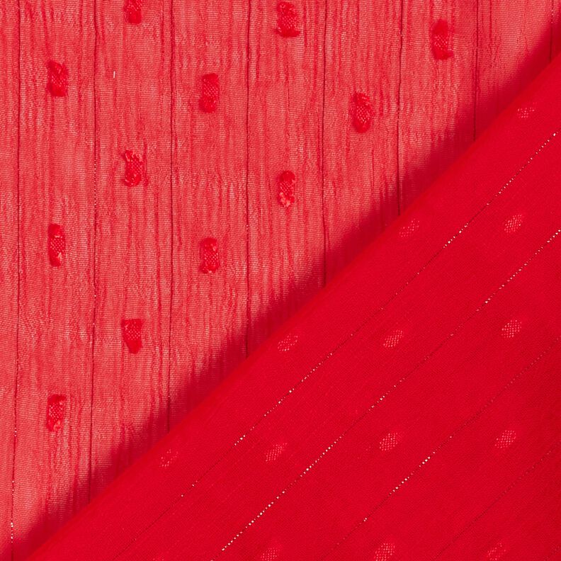 Gasa Dobby metálico raya diplomática – rojo/plata metalizada,  image number 4