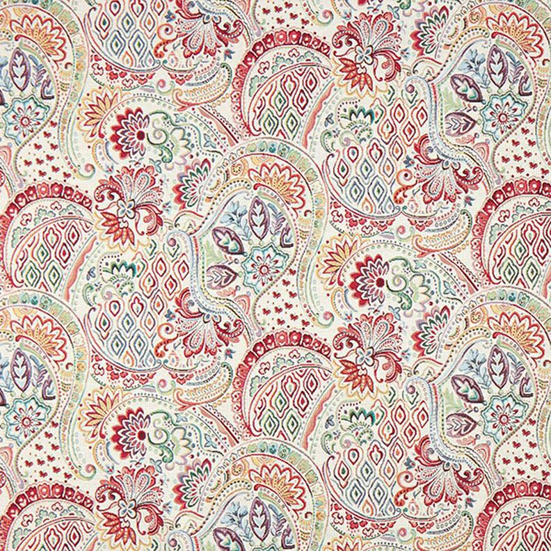 Tela decorativa Tapiz Cachemira delicada – blanco lana,  image number 1