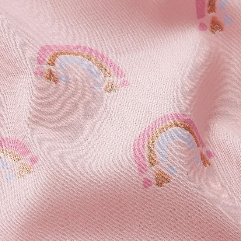 Popelina de algodón Arcoíris brillante – rosado/dorado,  image number 3