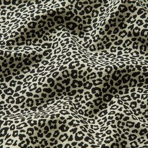 Tela de jersey de algodón Mini estampado de leopardo – greige/negro, 