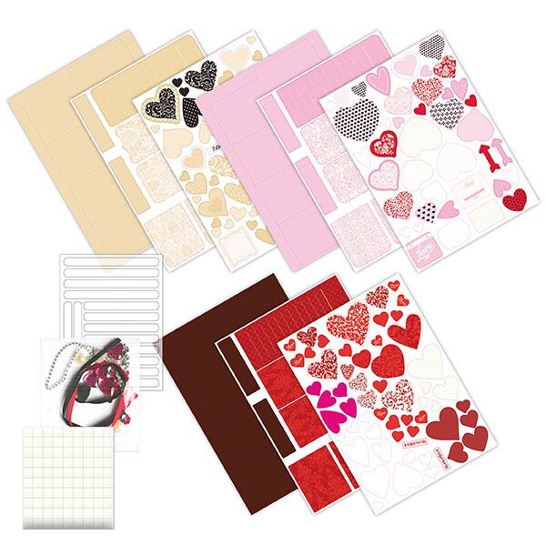 Set de cajas desplegables Día de San Valentín [ 3Unidad ] – rojo/pink,  image number 2