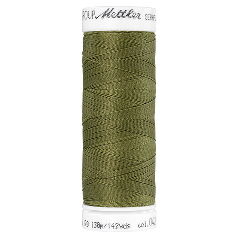 Hilo de coser Seraflex para costuras elásticas (0420) | 130 m | Mettler – oliva,  image number 1
