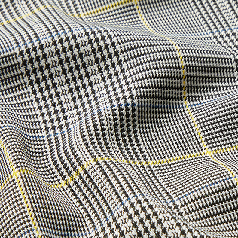 Traje y tela de disfraz Glencheck – negro/blanco,  image number 2