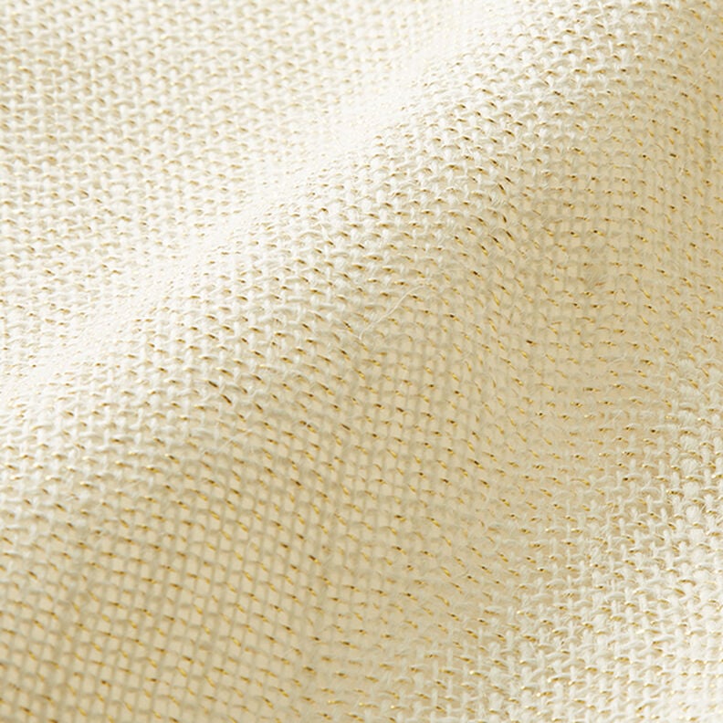 Tela decorativa Yute Lúrex 150 cm – marfil/dorado,  image number 3