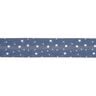 Cinta al biés Estrellas Algodón orgánico [20 mm] – azul marino,  thumbnail number 1