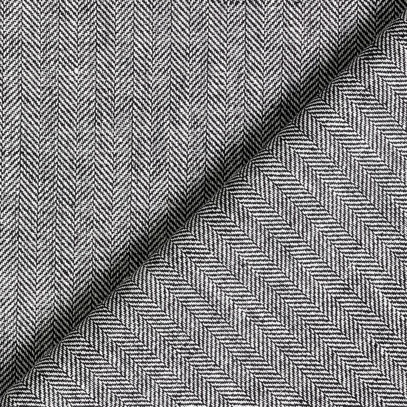 Mezcla de lino y algod&oacute;n Espina de pescado &ndash; negro,  image number 4