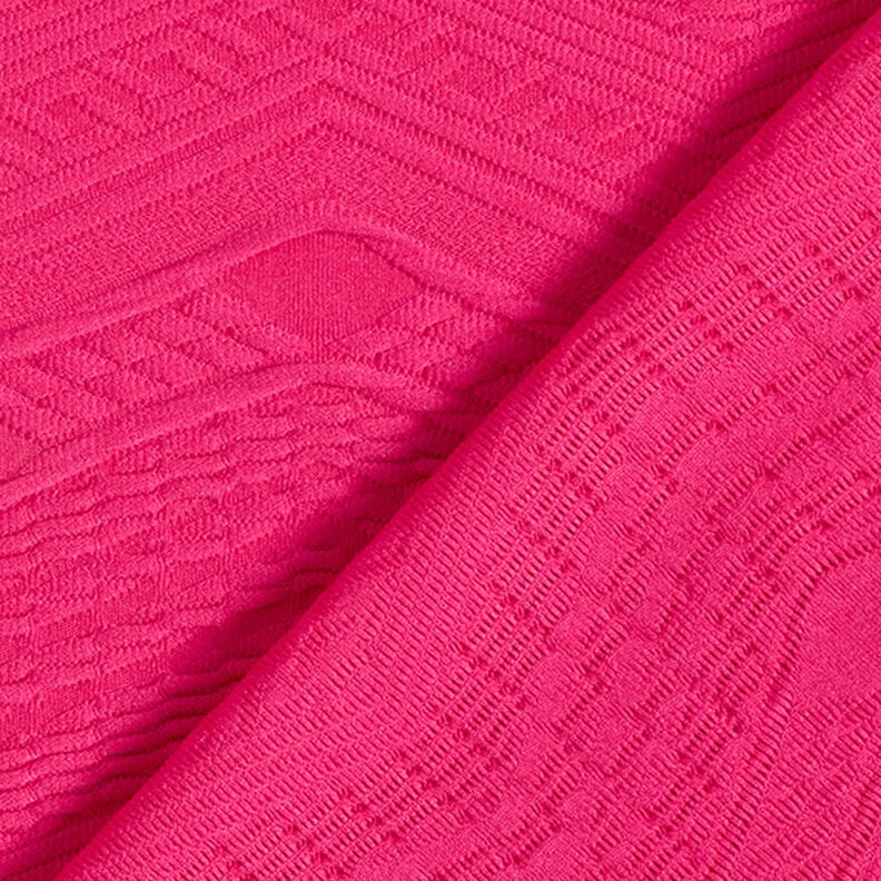 Jersey jacquard en zigzag – rosa intenso,  image number 4