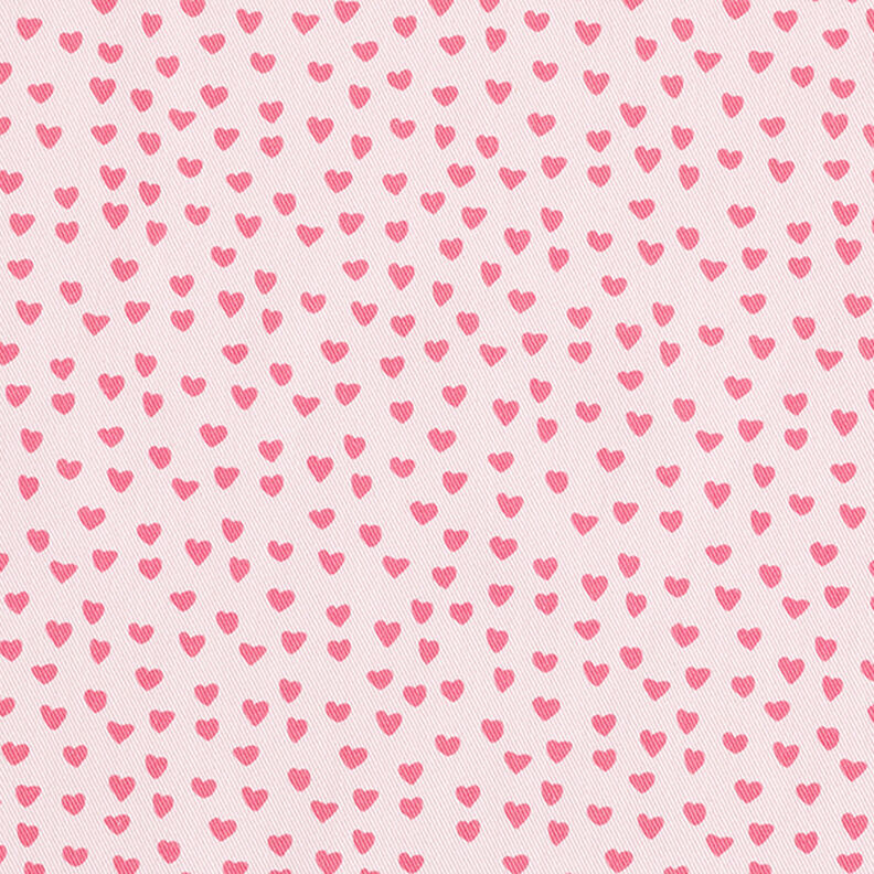 Tela decorativa sarga de algodón Mini corazones – rosa oscuro,  image number 1