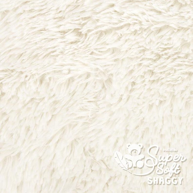 Felpa peluda SHAGGY [1 M X 0,75 M | Flor: 20 MM] - blanco natural  | Kullaloo,  image number 2
