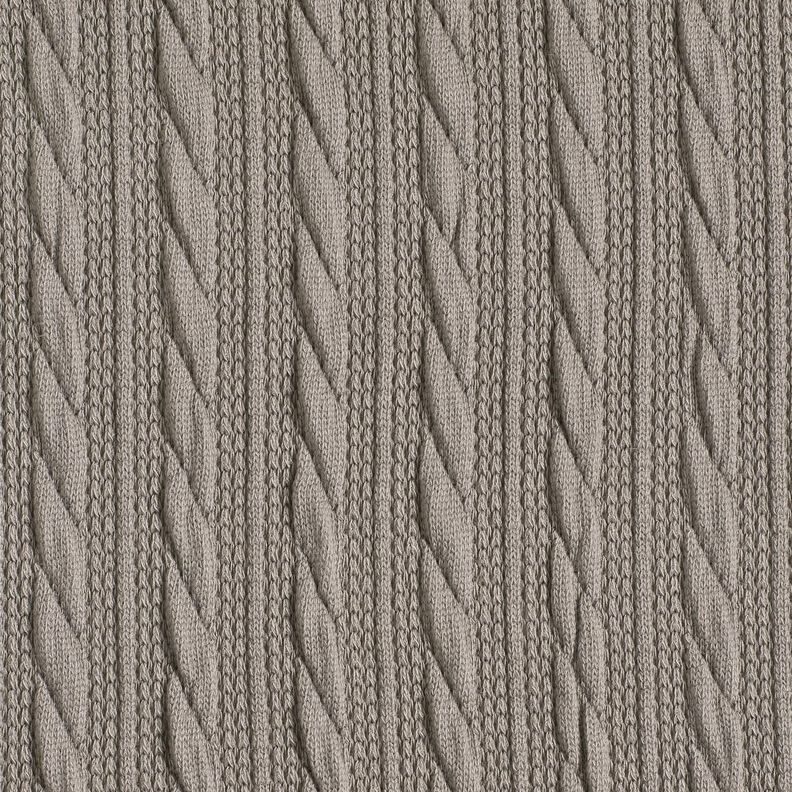 Punto Cloqué Patrón trenzado – gris seda,  image number 1