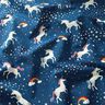 Tela decorativa Unicornios bailando Brilla en la oscuridad – azul océano/rosa,  thumbnail number 12
