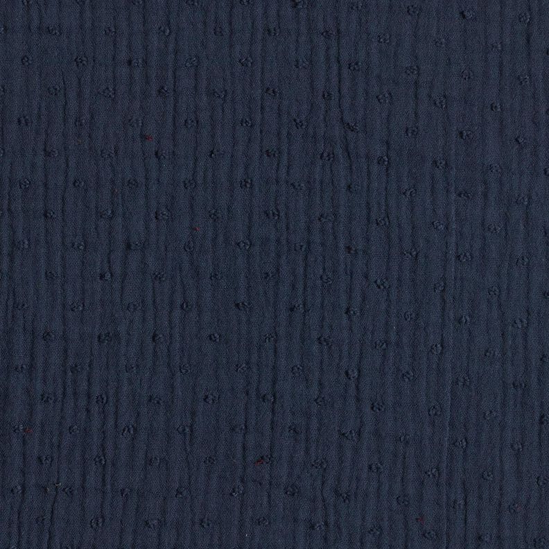 Muselina/doble arruga dobby – azul marino,  image number 1