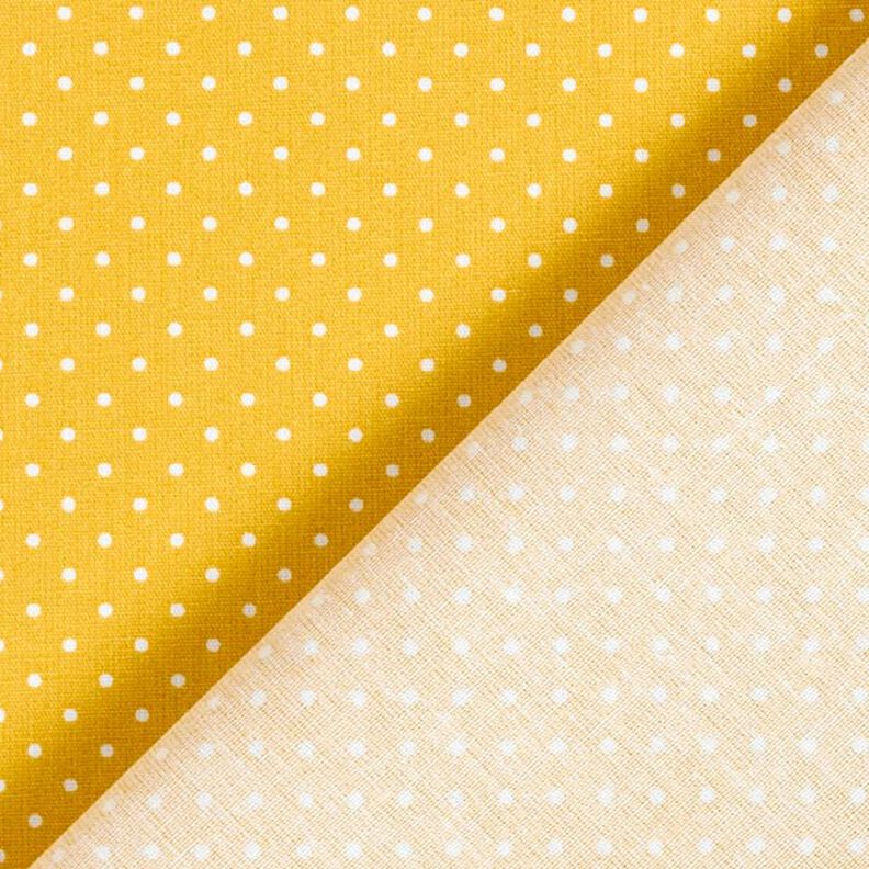 Popelina de algodón puntos pequeños – mostaza/blanco,  image number 6
