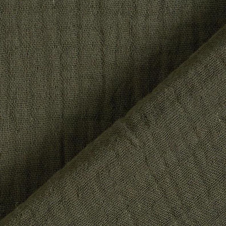 GOTS Muselina de algodón de tres capas – oliva,  image number 5