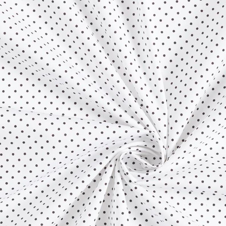 Popelina de algodón puntos pequeños – blanco/negro,  image number 5