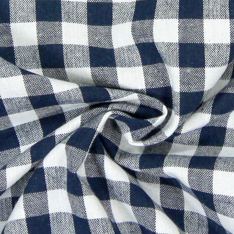 Tela de algodón Cuadros vichy 1 cm – azul negro/blanco,  image number 2