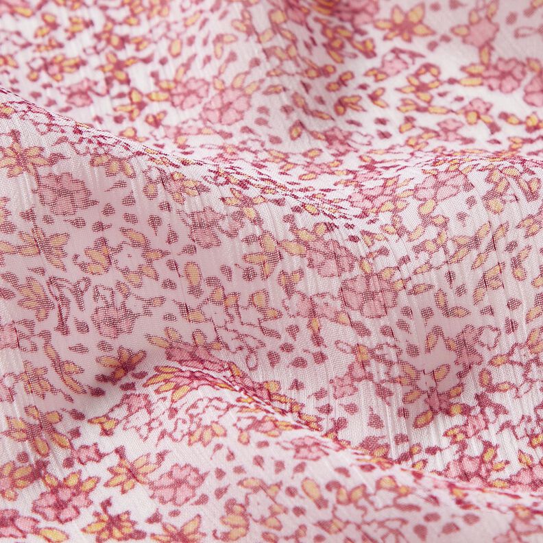 Chiffon crepe Millefleurs – rosa antiguo,  image number 2