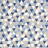 Tela decorativa Panama media Triángulos – azul,  thumbnail number 1