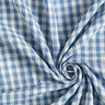 Muselina/doble arruga Patrón de cuadros grandes y pequeños Tela de doble cara – blanco lana/azul,  thumbnail number 3