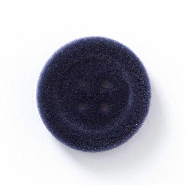 Botón de terciopelo 4 agujeros – azul marino,  image number 1