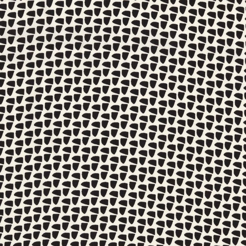 Tela para blusas Gráfica abstracto – crema/negro,  image number 1