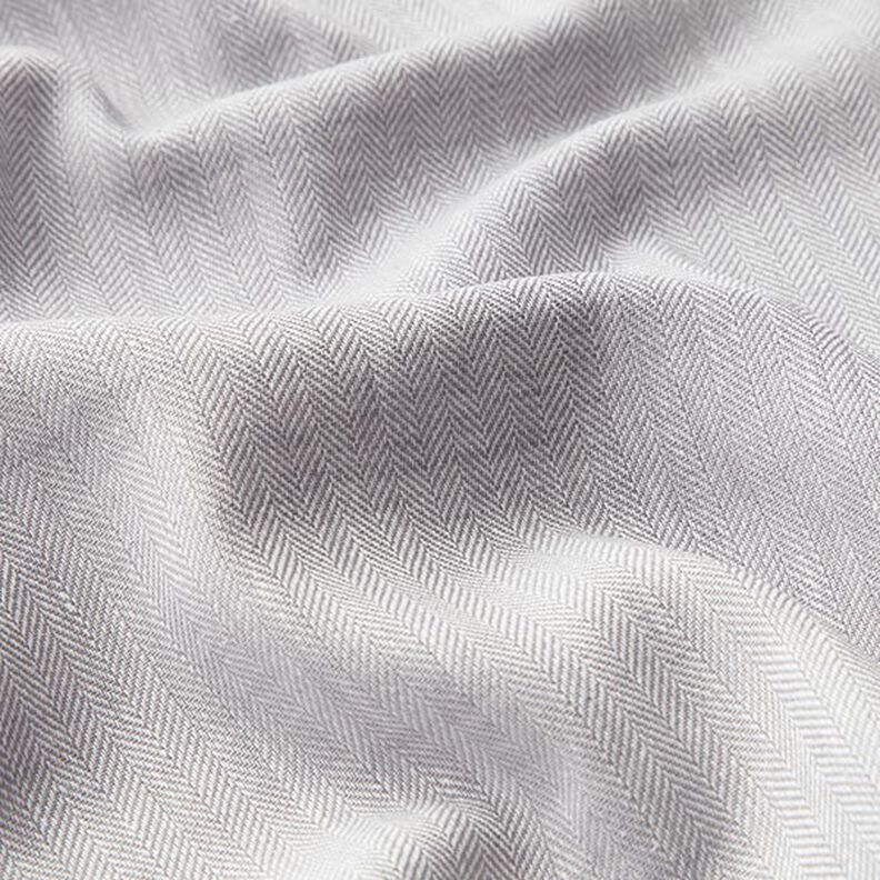 Mezcla de lino y algodón Espina de pescado – gris claro,  image number 2