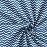 Tela de algodón Cretona Zig zag – azul marino/blanco,  thumbnail number 4