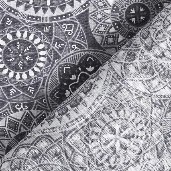 Cretona de algodón Collage de mandala – gris,  image number 4