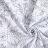 Muselina/doble arruga Prado de flores pintado – blanco/negro,  thumbnail number 3