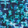 Tejido Softshell Triángulos de colores Impresión digital – azul noche/turquesa,  thumbnail number 6