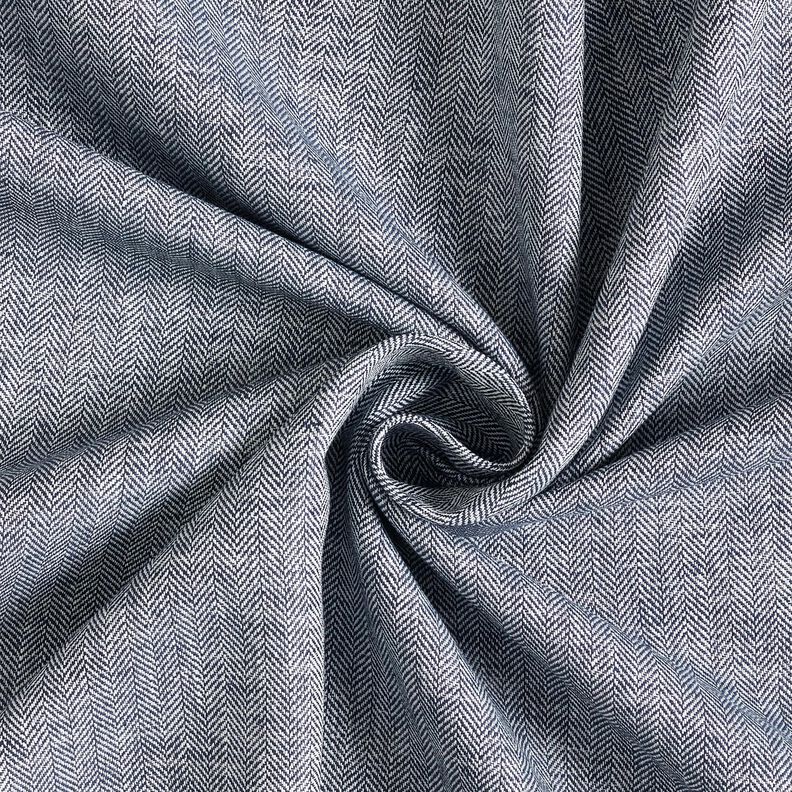 Mezcla de lino y algod&oacute;n Espina de pescado &ndash; azul noche,  image number 3