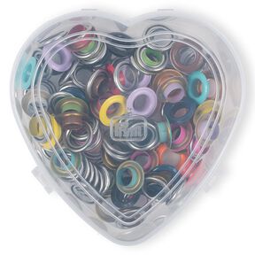 Ojales con discos, en caja de corazón [8 mm] | Prym, 