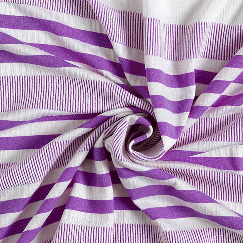 Tela de jersey de viscosa Estrellado – blanco/lila,  image number 4
