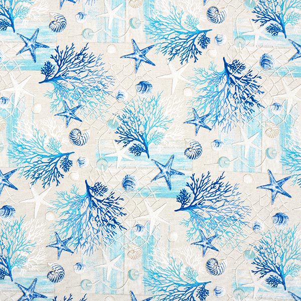 Tela decorativa Lona Collage marítimo – azul/turquesa,  image number 1