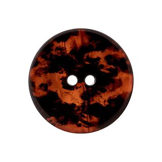Botón de poliéster 2 agujeros – rojo marrón/negro, 