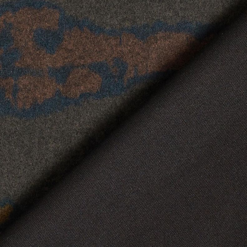 Tela de jersey romaní Líneas de agua rugosas – marrón oscuro/negro,  image number 4