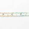 Cinta para tejer Ojales y perlas [25 mm] – blanco/verde neon,  thumbnail number 2