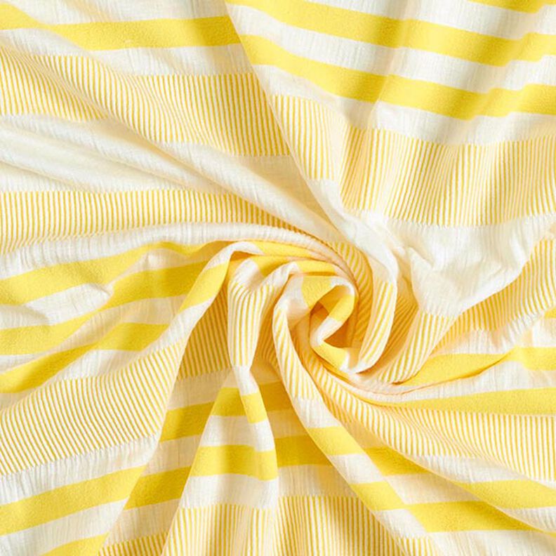 Tela de jersey de viscosa Estrellado – blanco/amarillo limón,  image number 4