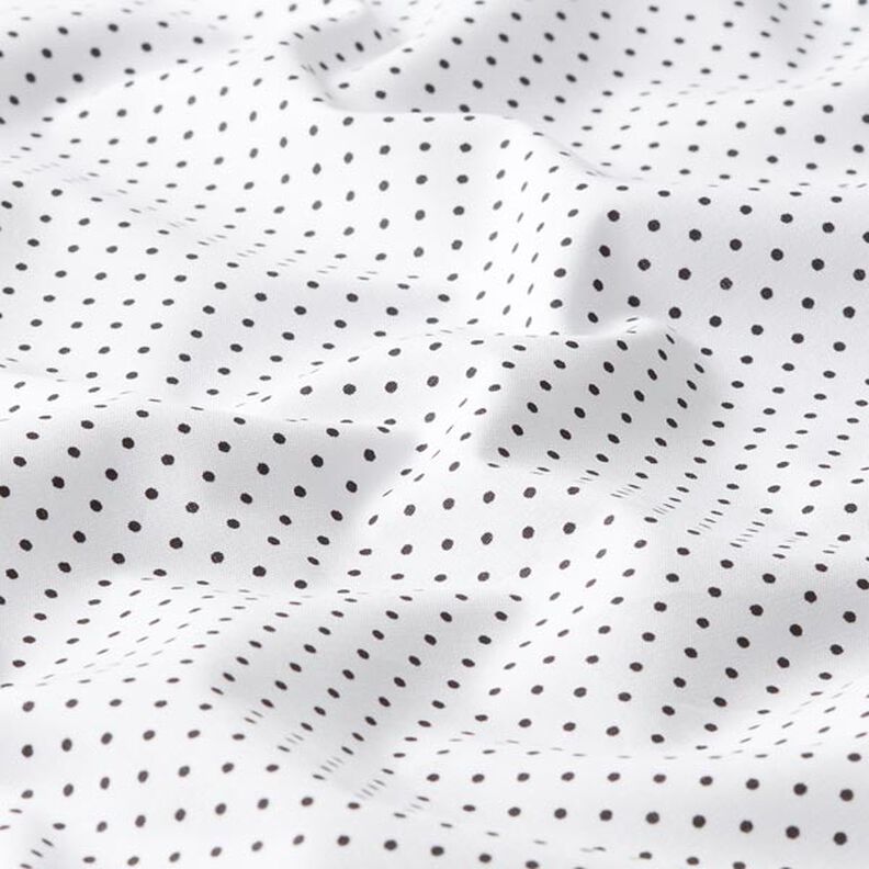 Popelina de algodón puntos pequeños – blanco/negro,  image number 2