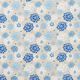 Tela decorativa Lona Flores – azul/blanco,  thumbnail number 1